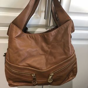 Micheal Kors camel colored leather purse